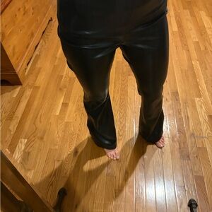Alice + Olivia Black Faux Leather Detail